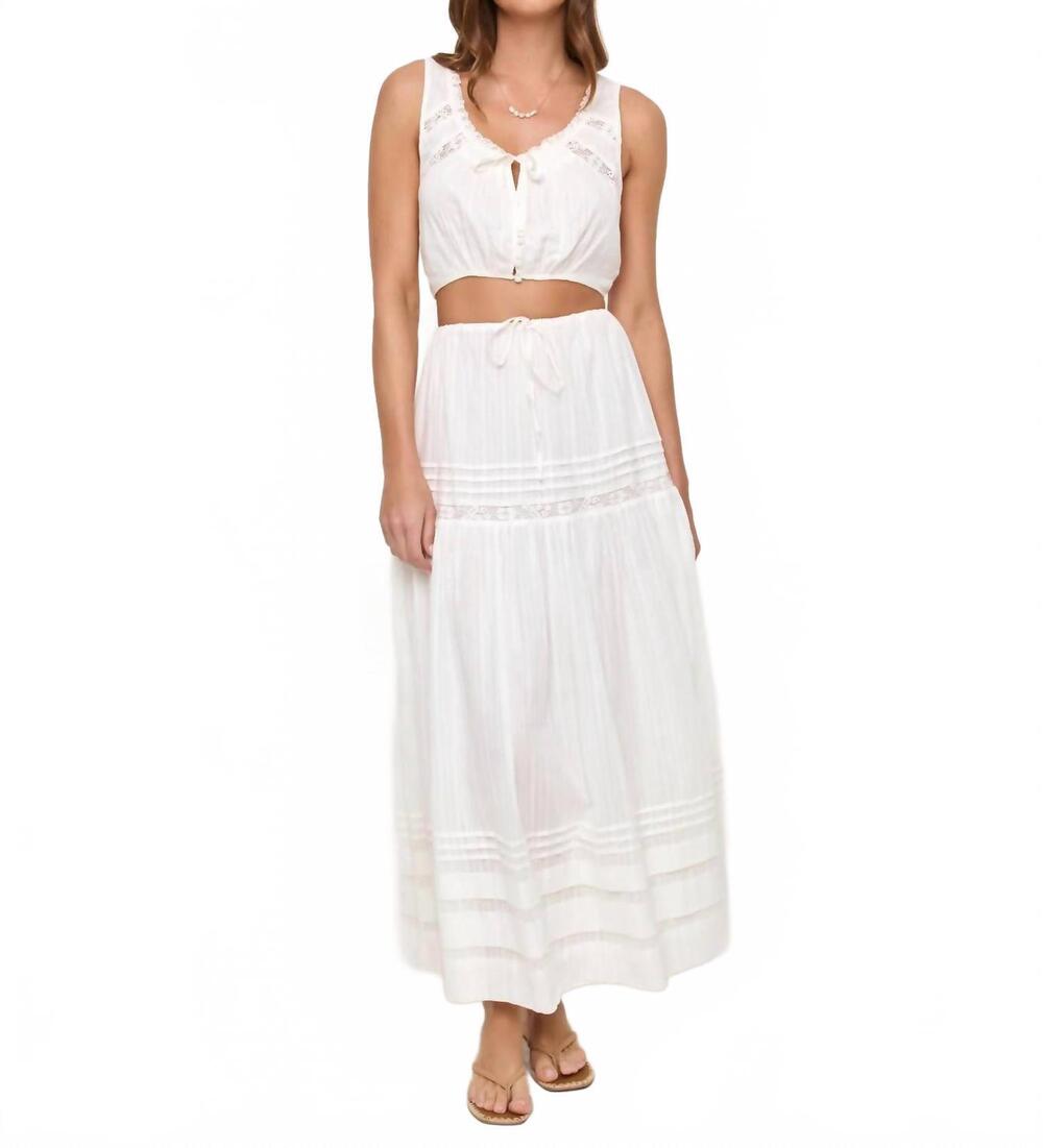 NEW L*SPACE reia skirt in white